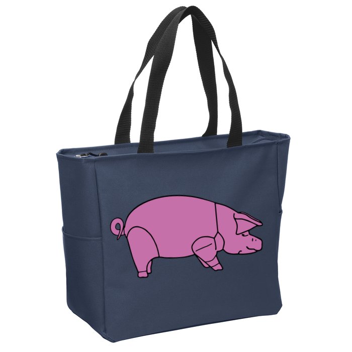Pig As Worn Zip Tote Bag