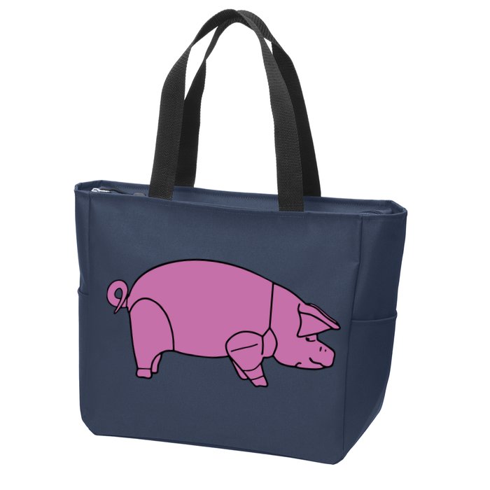 Pig As Worn Zip Tote Bag