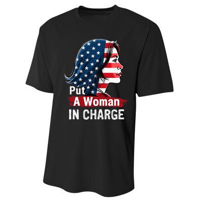 Put A Woman In Charge 2024 Empower In Politics Performance Sprint T-Shirt