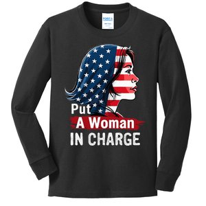 Put A Woman In Charge 2024 Empower In Politics Kids Long Sleeve Shirt