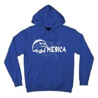 Patriotic American With American Flag Bald Eagle Cute Gift Tall Hoodie