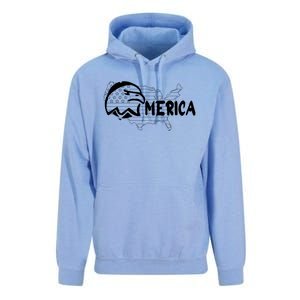 Patriotic American With American Flag Bald Eagle Cute Gift Unisex Surf Hoodie