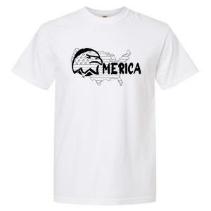 Patriotic American With American Flag Bald Eagle Cute Gift Garment-Dyed Heavyweight T-Shirt