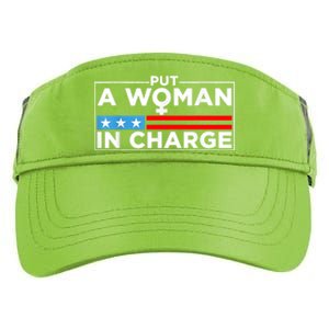 Put A Woman In Charge Potus Female President Adult Drive Performance Visor