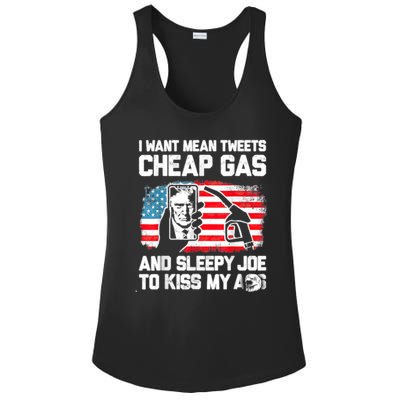 Pro America Want Mean Tweets Cheap Gas And Sleepy Joe Biden Ladies PosiCharge Competitor Racerback Tank