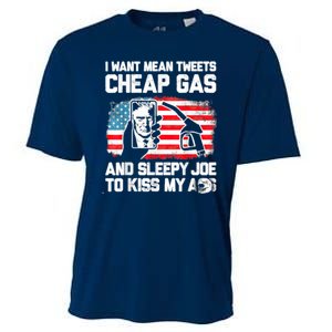 Pro America Want Mean Tweets Cheap Gas And Sleepy Joe Biden Cooling Performance Crew T-Shirt