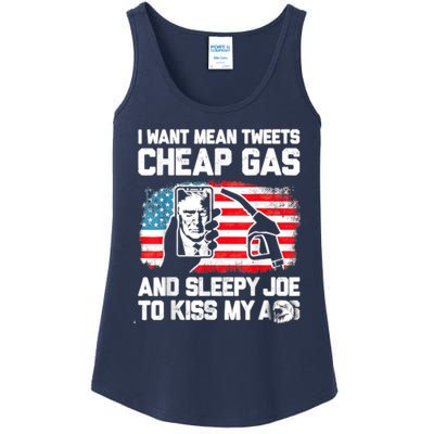 Pro America Want Mean Tweets Cheap Gas And Sleepy Joe Biden Ladies Essential Tank