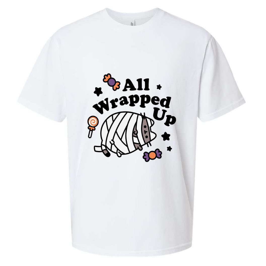 Pusheen All Wrapped Up Halloween Sueded Cloud Jersey T-Shirt