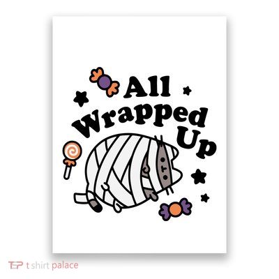Pusheen All Wrapped Up Halloween Poster