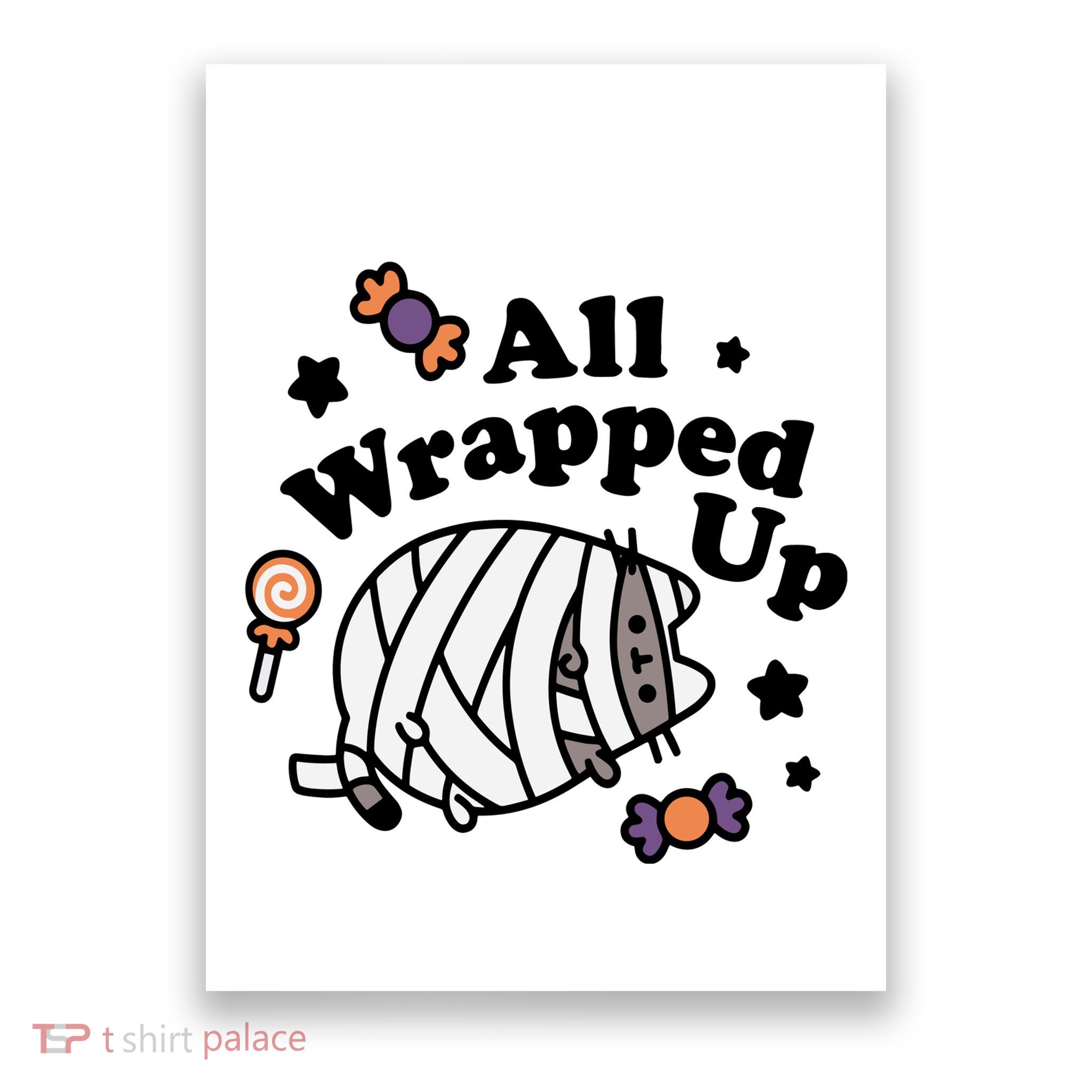 Pusheen All Wrapped Up Halloween Poster
