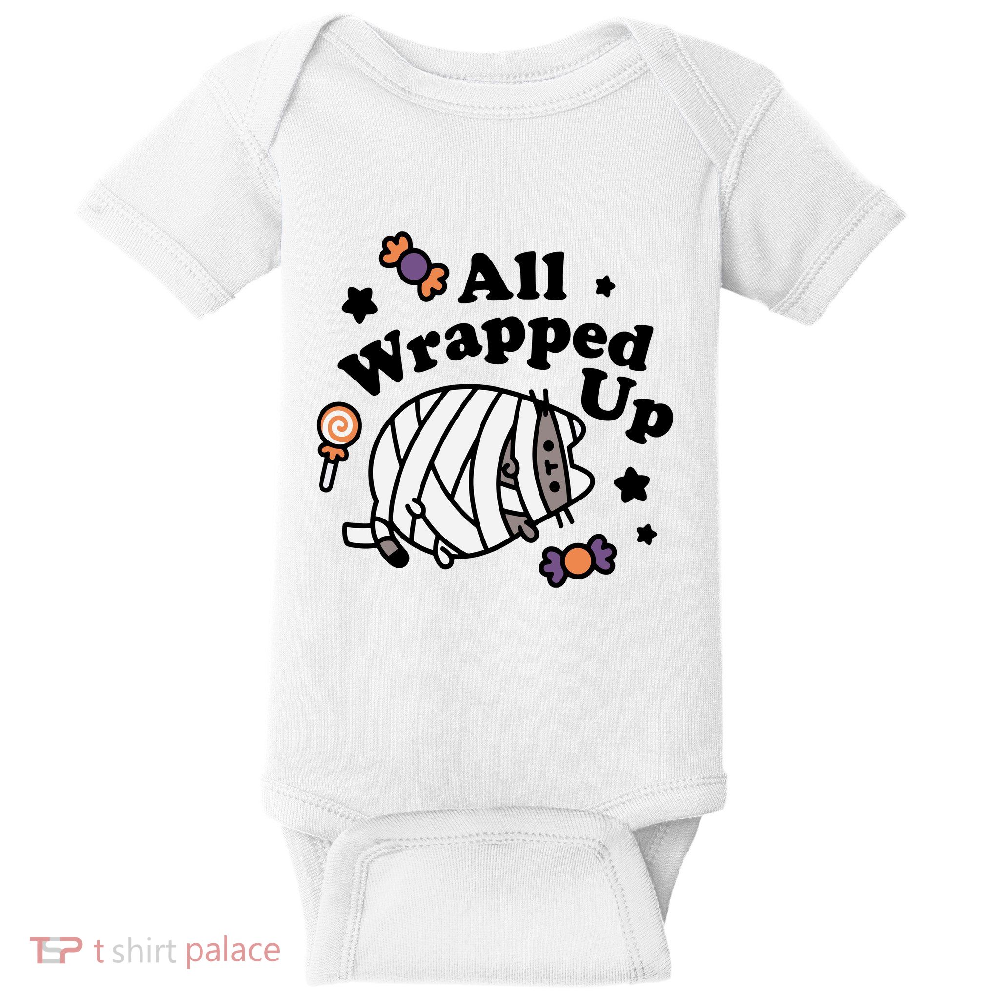 Pusheen All Wrapped Up Halloween Baby Bodysuit