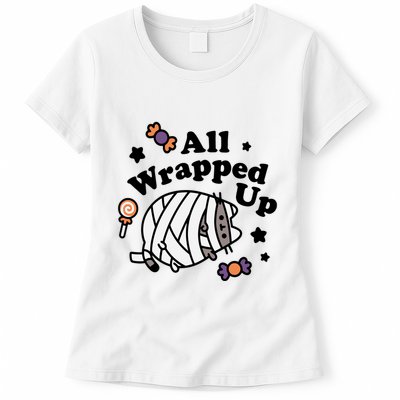 Pusheen All Wrapped Up Halloween Womens T-Shirt
