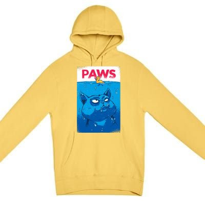 Paws Angry Cat Movie Poster Premium Pullover Hoodie