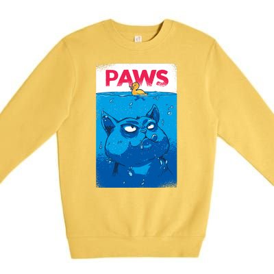 Paws Angry Cat Movie Poster Premium Crewneck Sweatshirt