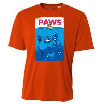 Paws Angry Cat Movie Poster Cooling Performance Crew T-Shirt