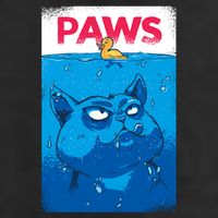 Paws Angry Cat Movie Poster 7 Panel Mesh Trucker Snapback Hat