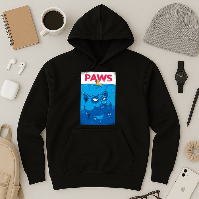 Paws Angry Cat Movie Poster Hoodie