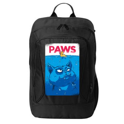 Paws Angry Cat Movie Poster City Backpack