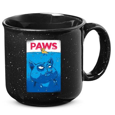 Paws Angry Cat Movie Poster 15oz Campfire Ceramic Mug