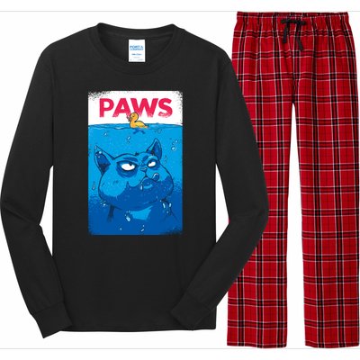 Paws Angry Cat Movie Poster Long Sleeve Pajama Set