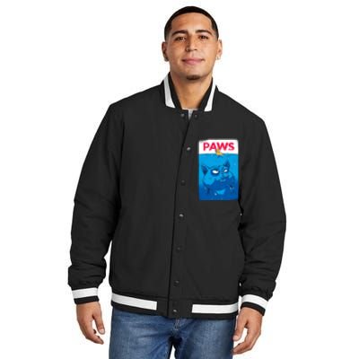 Paws Angry Cat Movie Poster Insulated Varsity Jacket