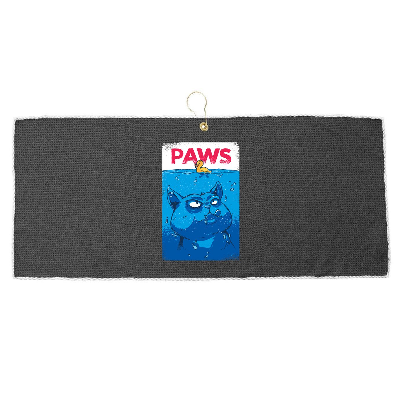 Paws Angry Cat Movie Poster Large Microfiber Waffle Golf Towel