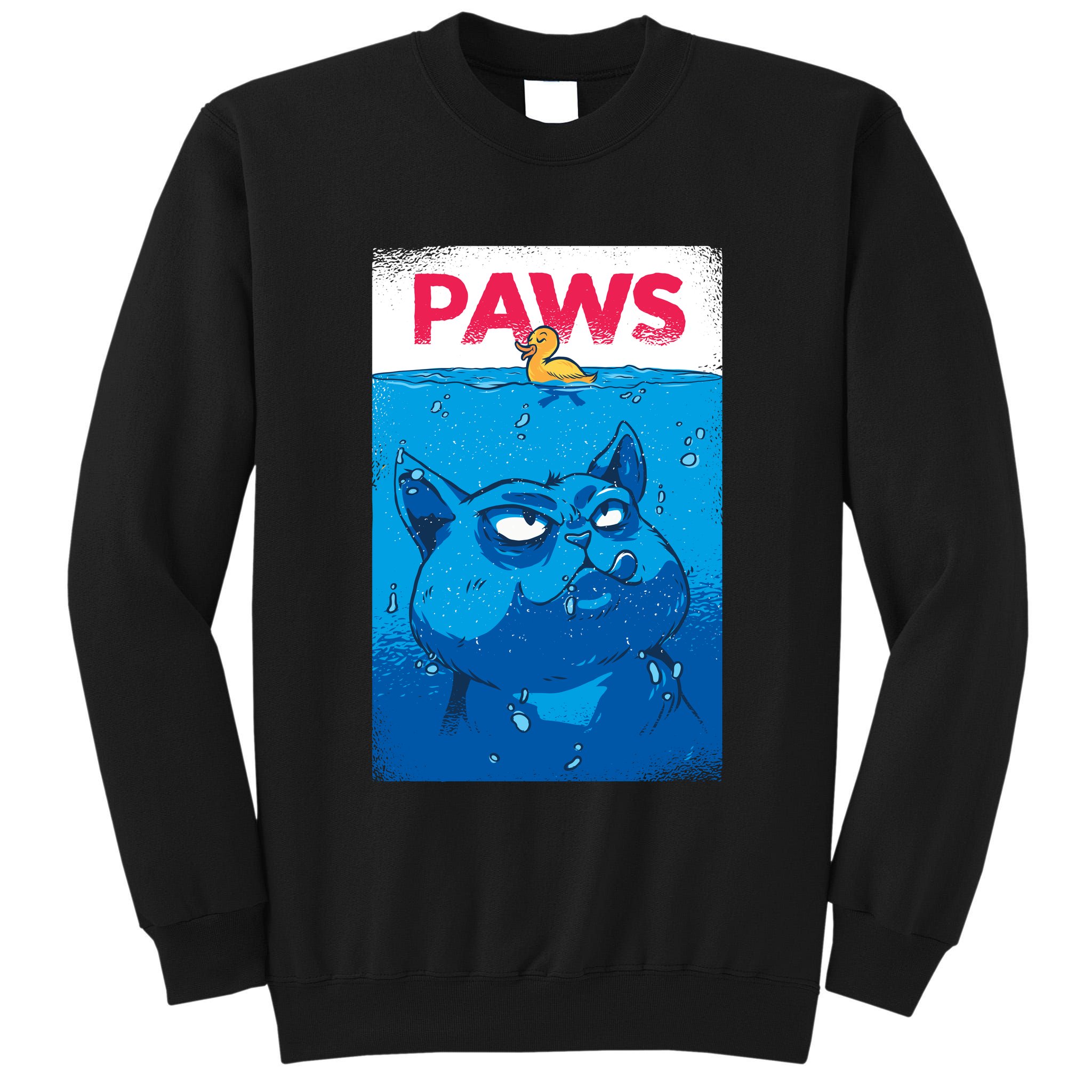 Paws Angry Cat Movie Poster Tall Sweatshirt
