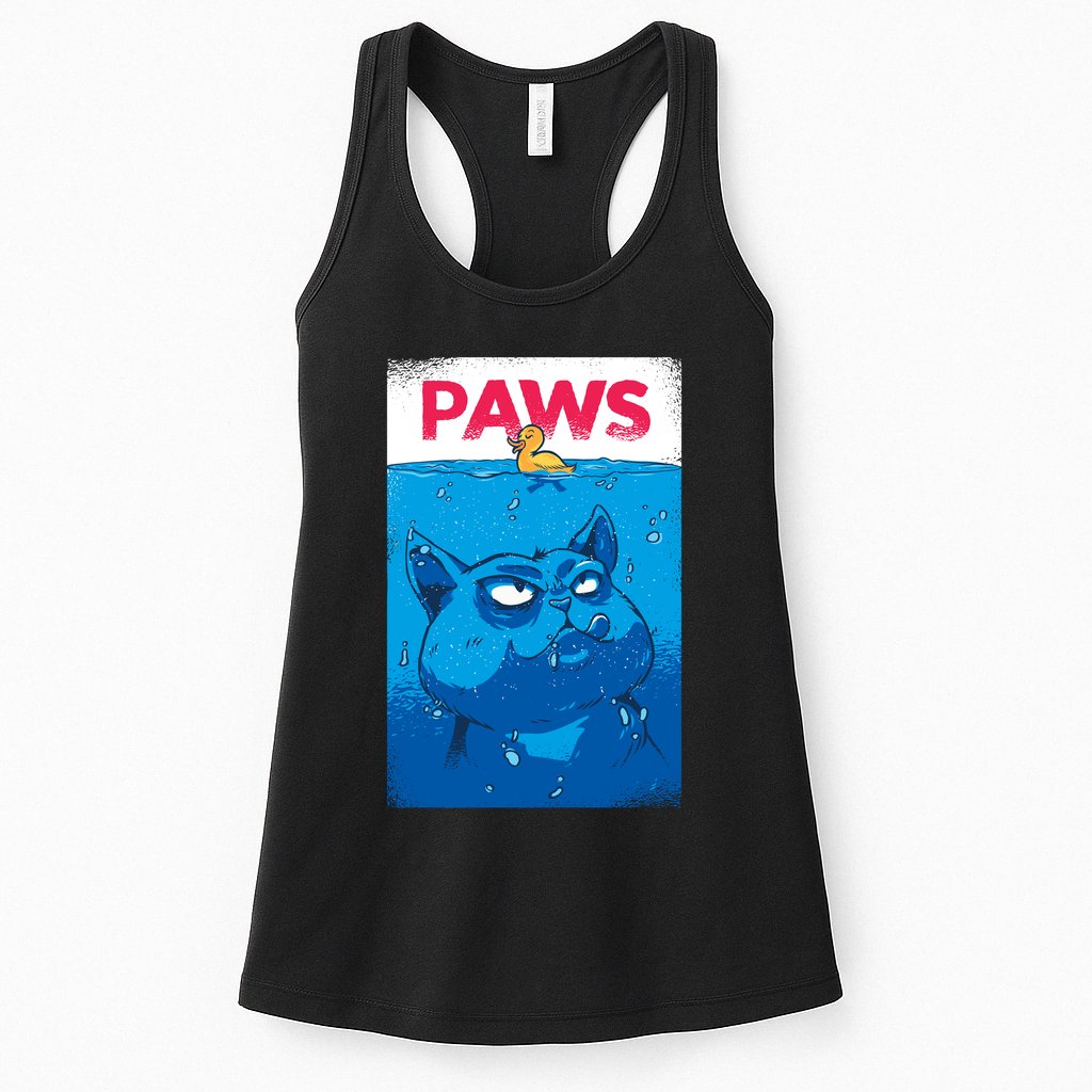 Paws Angry Cat Movie Poster Womens Tank Top