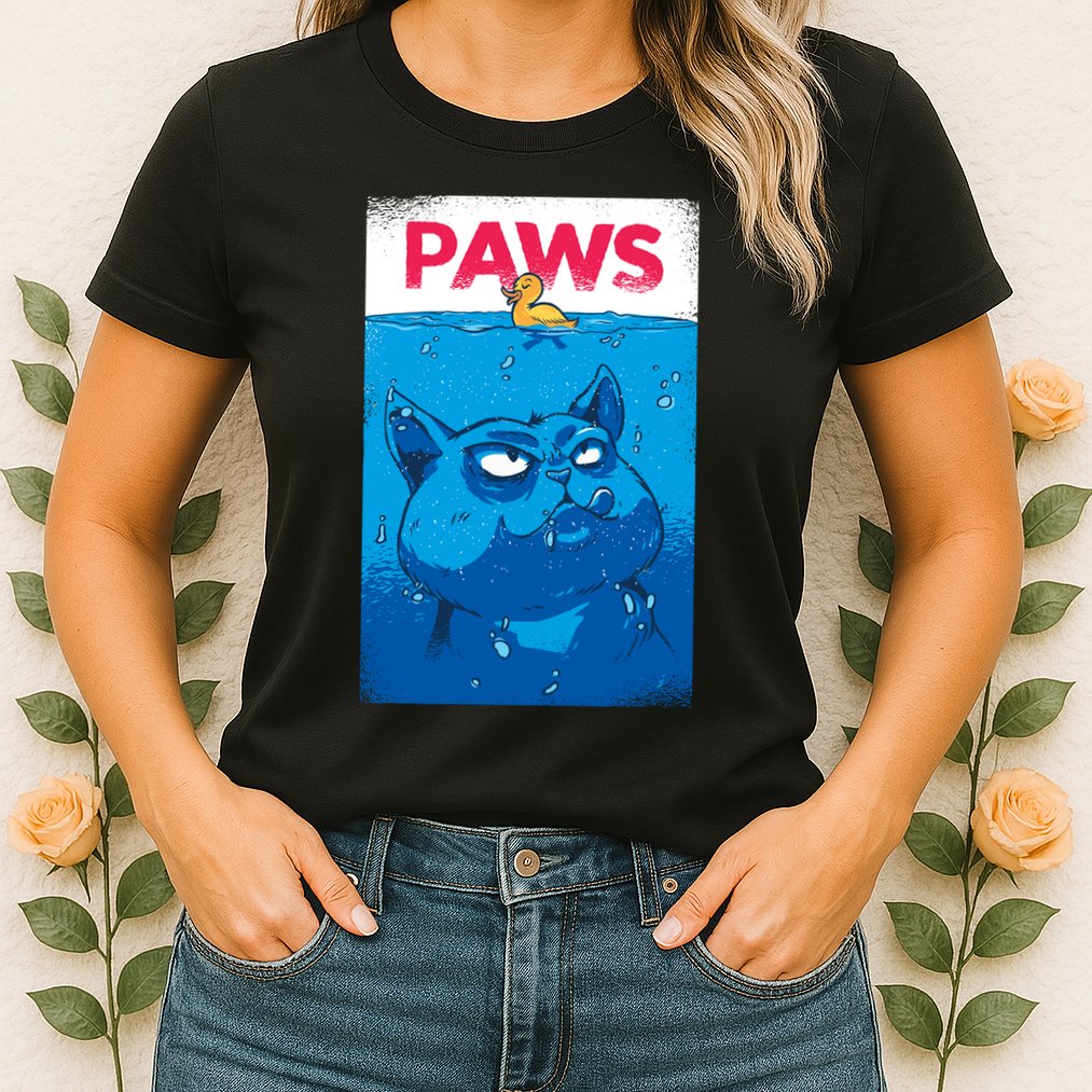 Paws Angry Cat Movie Poster Womens T-Shirt