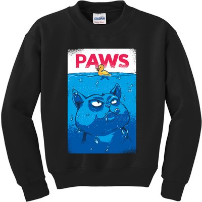 Paws Angry Cat Movie Poster Kids Sweatshirt