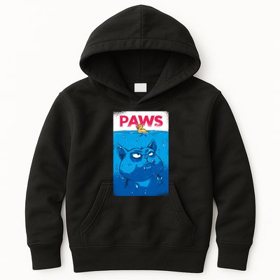 Paws Angry Cat Movie Poster Kids Hoodie
