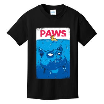 Paws Angry Cat Movie Poster Kids T-Shirt