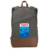Paws Angry Cat Movie Poster Cotton Canvas Backpack