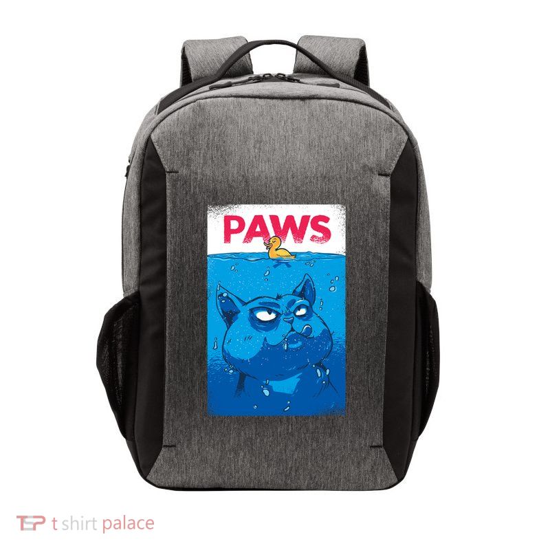 Paws Angry Cat Movie Poster Vector Backpack