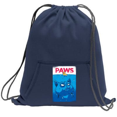 Paws Angry Cat Movie Poster Sweatshirt Cinch Pack Bag