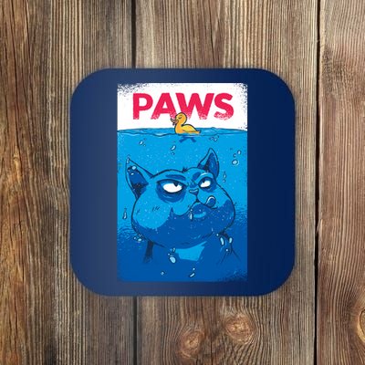 Paws Angry Cat Movie Poster Coaster