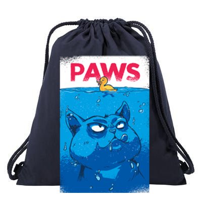 Paws Angry Cat Movie Poster Drawstring Bag