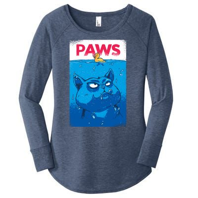 Paws Angry Cat Movie Poster Women's Perfect Tri Tunic Long Sleeve Shirt