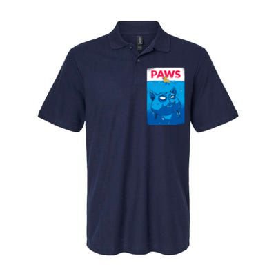 Paws Angry Cat Movie Poster Softstyle Adult Sport Polo