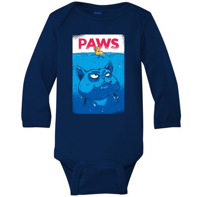 Paws Angry Cat Movie Poster Baby Long Sleeve Bodysuit