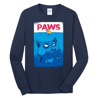 Paws Angry Cat Movie Poster Tall Long Sleeve T-Shirt