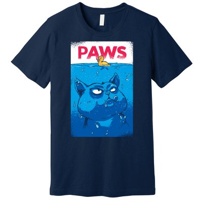 Paws Angry Cat Movie Poster Premium T-Shirt