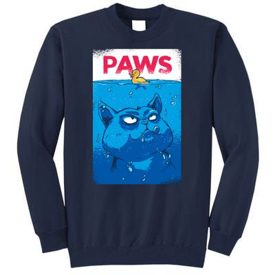 Paws Angry Cat Movie Poster Tall Sweatshirt