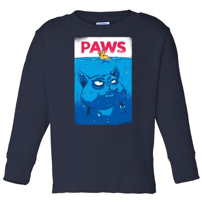 Paws Angry Cat Movie Poster Toddler Long Sleeve Shirt