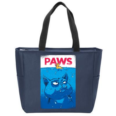 Paws Angry Cat Movie Poster Zip Tote Bag