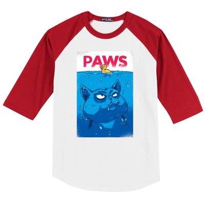 Paws Angry Cat Movie Poster Baseball Sleeve Shirt