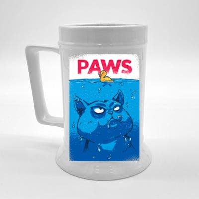 Paws Angry Cat Movie Poster Beer Stein