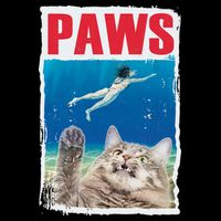 Paws Cat Movie Poster Drawstring Bag