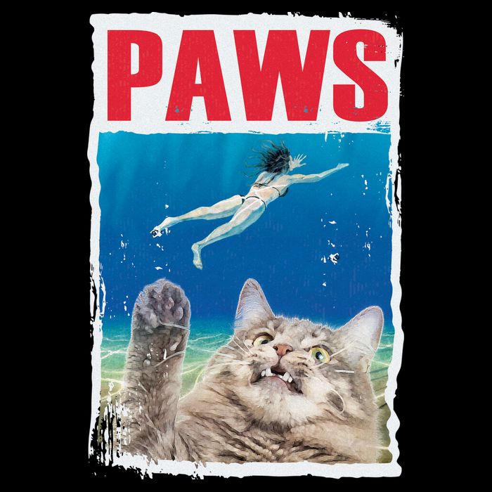 Paws Cat Movie Poster Drawstring Bag