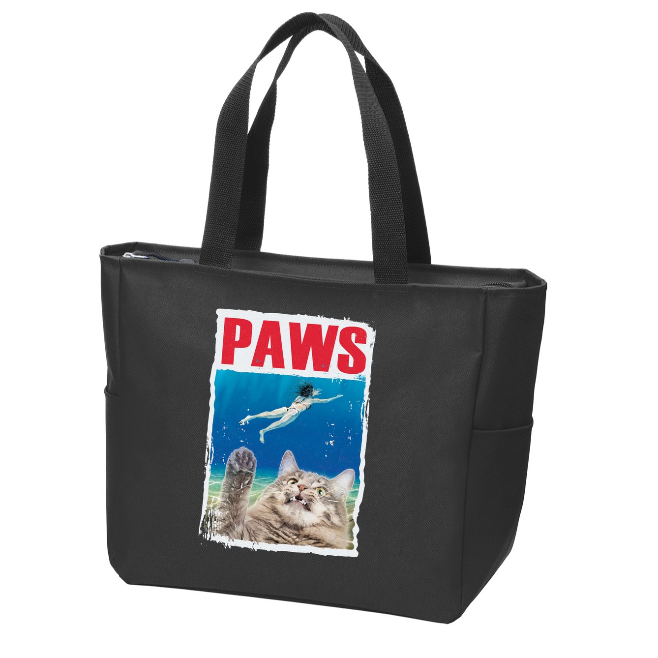 Paws Cat Movie Poster Zip Tote Bag